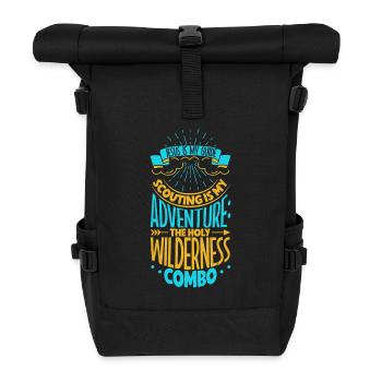 Jesus hilft dem Pfadfinder - Rolltop Rucksack - Schwarz - Vorne