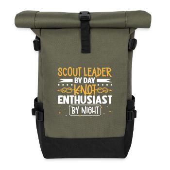 Knotenexperte - Pfadfinder Betreuer - Rolltop Rucksack - Olive/Schwarz - Vorne