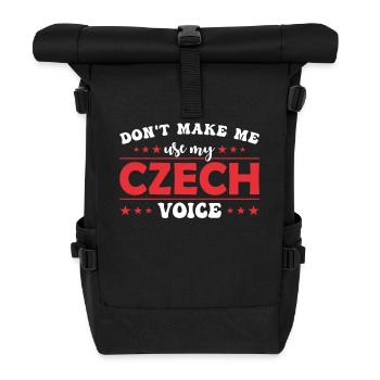 Zwinge Mich Nicht, Meine Tschechische Stimme Zu - Rolltop Rucksack - Schwarz - Vorne