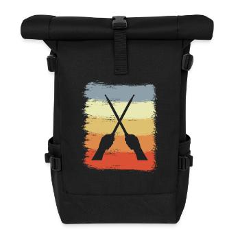 Vintage Drumsticks - Roll Top Backpack - black - Front
