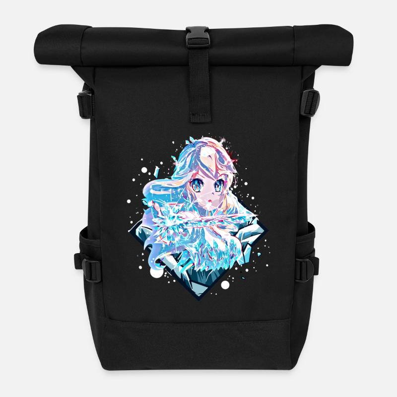 Anime Eisprinzessin - Rolltop Rucksack - Schwarz