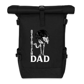 Propriétaire d’autruche - Papa autruche - Sac à dos roll top - noir - Devant