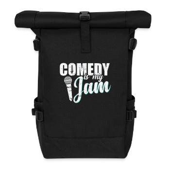 Comedy is my Jam Humor Witz - Rolltop Rucksack - Schwarz - Vorne