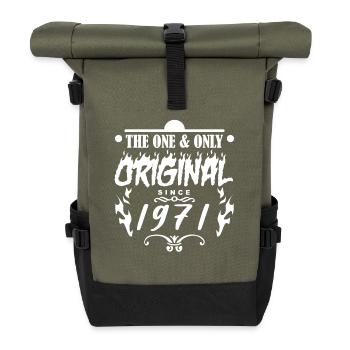 1971 - Baujahr 1971 - Jahrgang 1971 - Rolltop Rucksack - Olive/Schwarz - Vorne