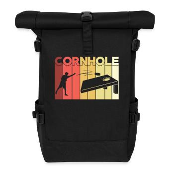 Cornhole Game Retro - Sac à dos roll top - noir - Devant