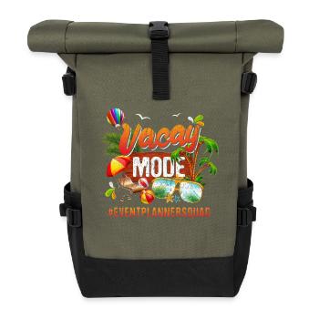 Planificateur d’événements Groupe de vacances #Eventplannersquad - Sac à dos roll top - olive/noir - Devant