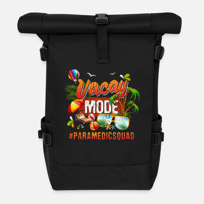 Rettungssanitäter Feriengruppe #Paramedicsquad - Rolltop Rucksack - Schwarz