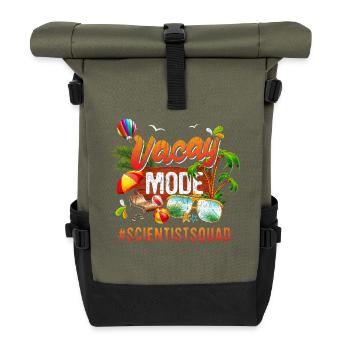 Scientist Vacation Group #Scientistsquad - Roll Top Backpack - olive/black - Front