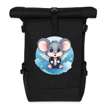 Mouse Angel Wings - Roll Top Backpack - black - Front