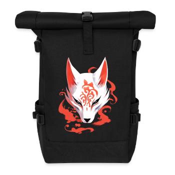Masque de renard Anime Kitsune Kumiho Samouraï Japon - Sac à dos roll top - noir - Devant