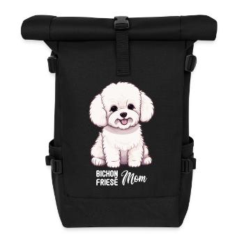 Chien Bichon Friesé - Sac à dos roll top - noir - Devant