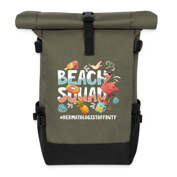 Dermatologe Vacation Beach Group - Rolltop Rucksack - Olive/Schwarz - Vorne