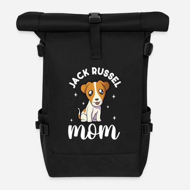Jack Russel Mom - Jack Russel Terrier - Rolltop Rucksack - Schwarz