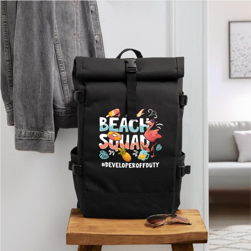 Developer Vacation Beach Group Roll Top Backpack