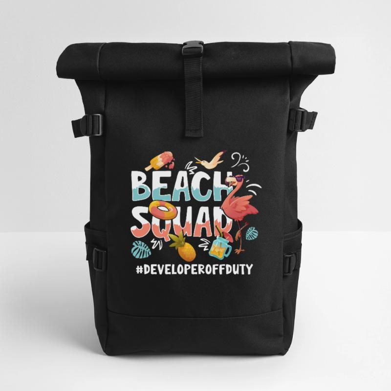 Developer Vacation Beach Group Roll Top Backpack