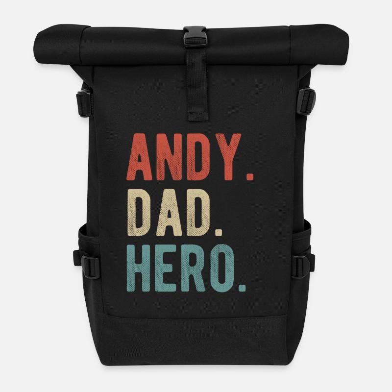 Andy Papa Held - Rolltop Rucksack - Schwarz