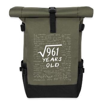 31. Geburtstag 31 Jahre Quadratwurzel aus 961 - Rolltop Rucksack - Olive/Schwarz - Vorne
