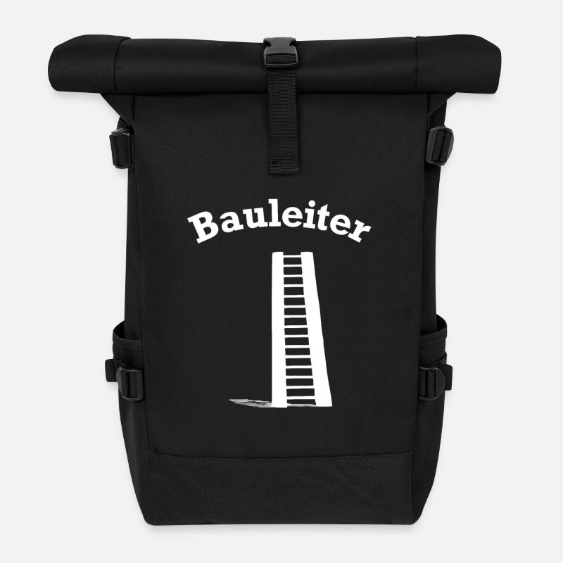 Lustiges Bauleiter Leiter Baustellen Design - Rolltop Rucksack - Schwarz