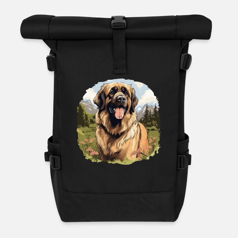 Leonberger - Rolltop Rucksack - Schwarz