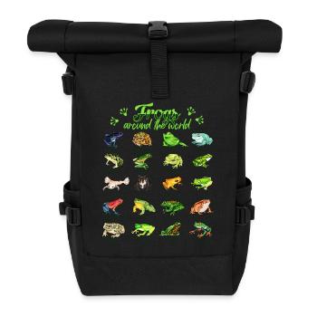 Frogs of the World - Frog - Roll Top Backpack - black - Front