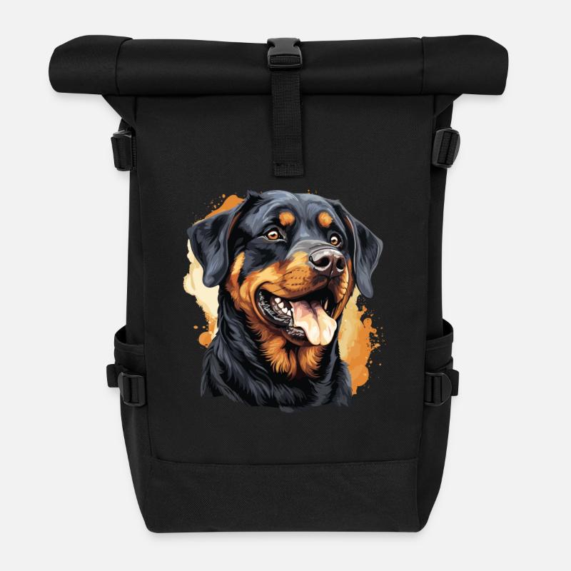 Rottweiler - Sac à dos roll top - noir