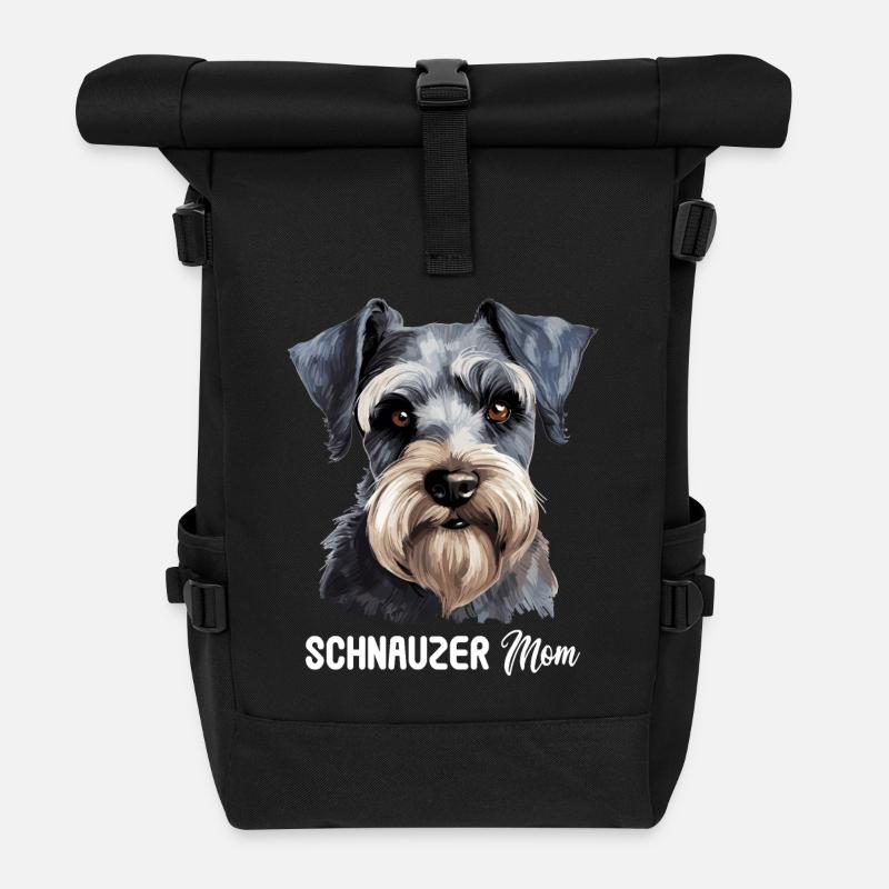 Schnauzer - Rolltop Rucksack - Schwarz