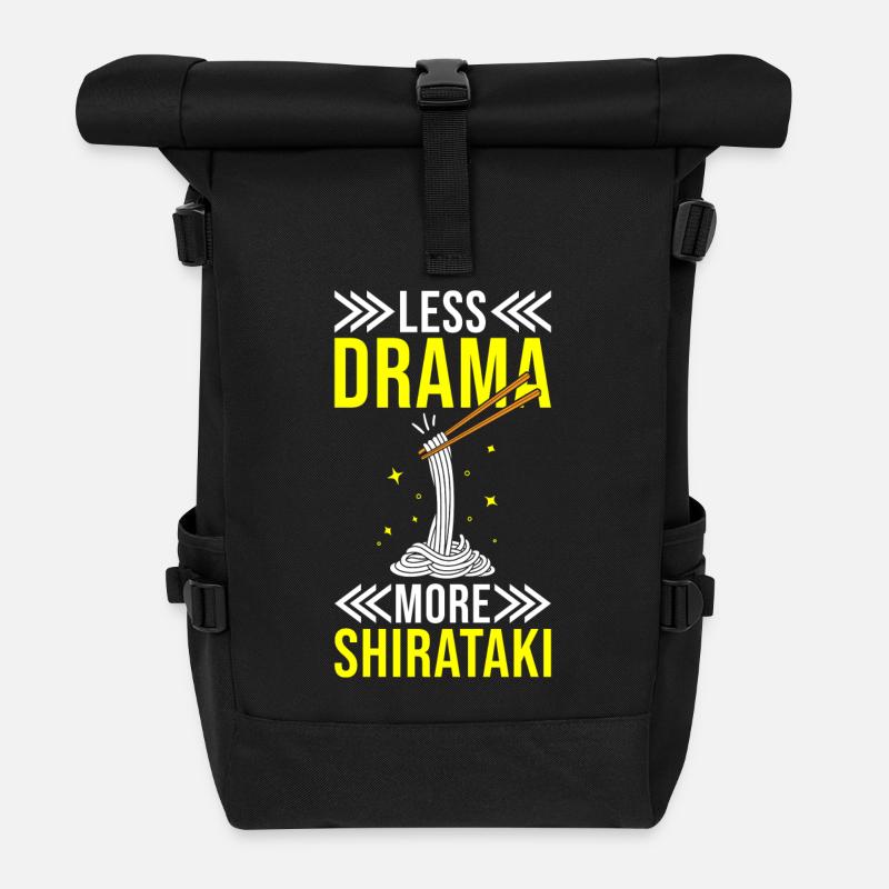 Shiritaki Nudeln - Rolltop Rucksack - Schwarz