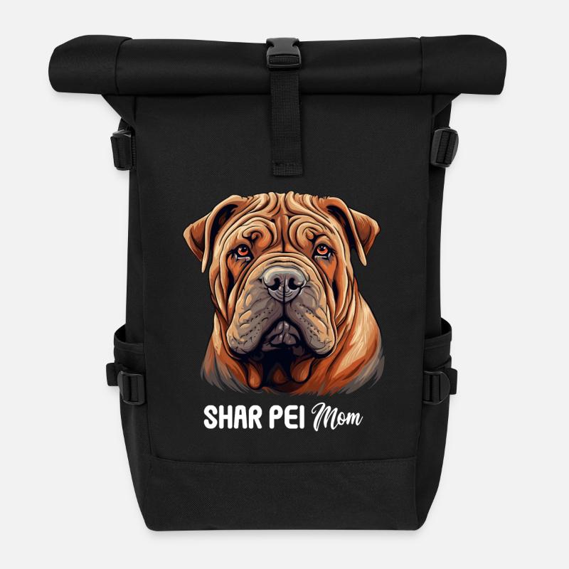 Shar Pei - Rolltop Rucksack - Schwarz