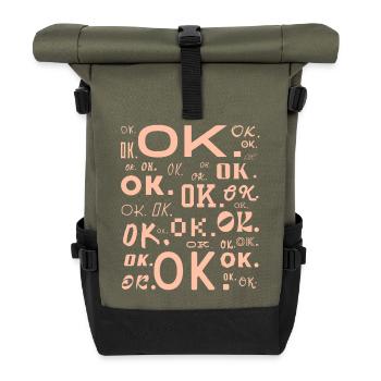 OK. - Roll Top Backpack - olive/black - Front