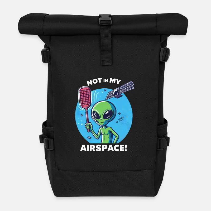 Außerirdischer Datenschutz: "Nicht in meinem - Rolltop Rucksack - Schwarz
