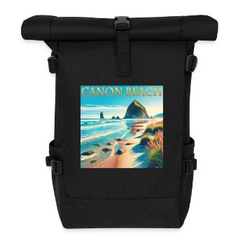 Cannon Beach Oregon Beach vacances Design - Sac à dos roll top - noir - Devant