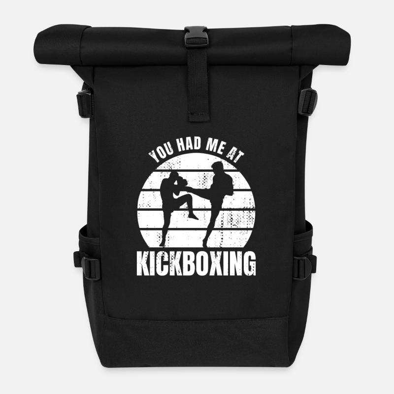 You Had Me At Kickboxing - Rolltop Rucksack - Schwarz