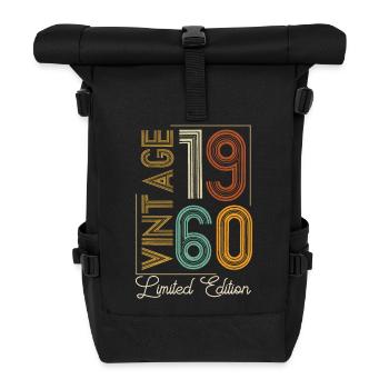 Vintage 1960 Limited Edition Aged to Perfection - Roll Top Backpack - black - Front