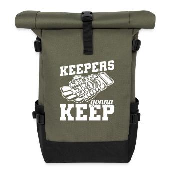 Torhüter Fußball - Rolltop Rucksack - Olive/Schwarz - Vorne