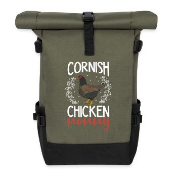 Indischer Kämpfer Mama - Rolltop Rucksack - Olive/Schwarz - Vorne