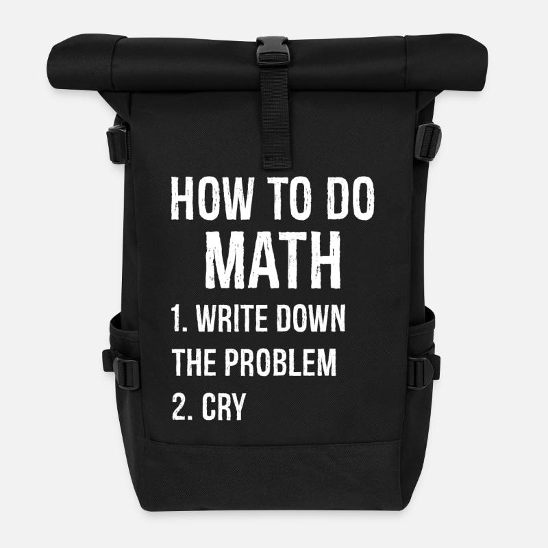 Wie man Mathe-lustiges Hemd macht - Rolltop Rucksack - Schwarz