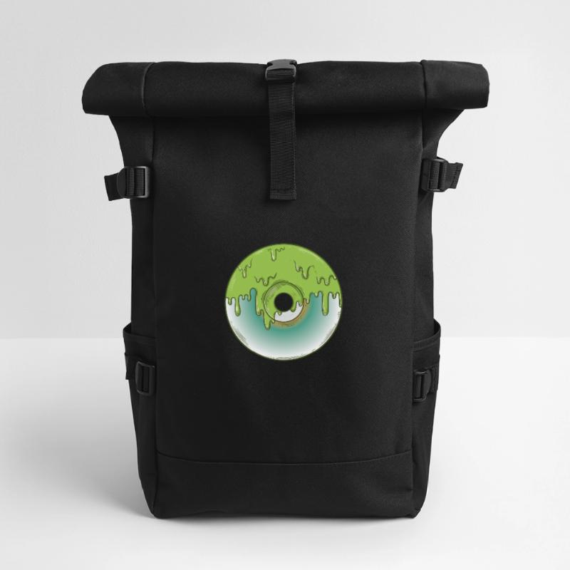 CD retro storage module data carrier Roll Top Backpack