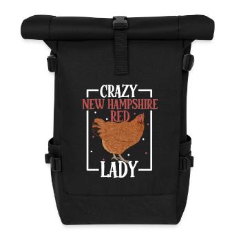 Crazy New Hampshire Lady - New Hampshire - Rolltop Rucksack - Schwarz - Vorne