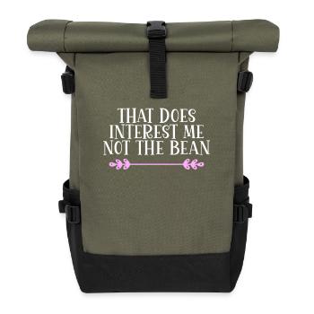 Cela ne m’intéresse pas, le haricot Denglisch - Sac à dos roll top - olive/noir - Devant