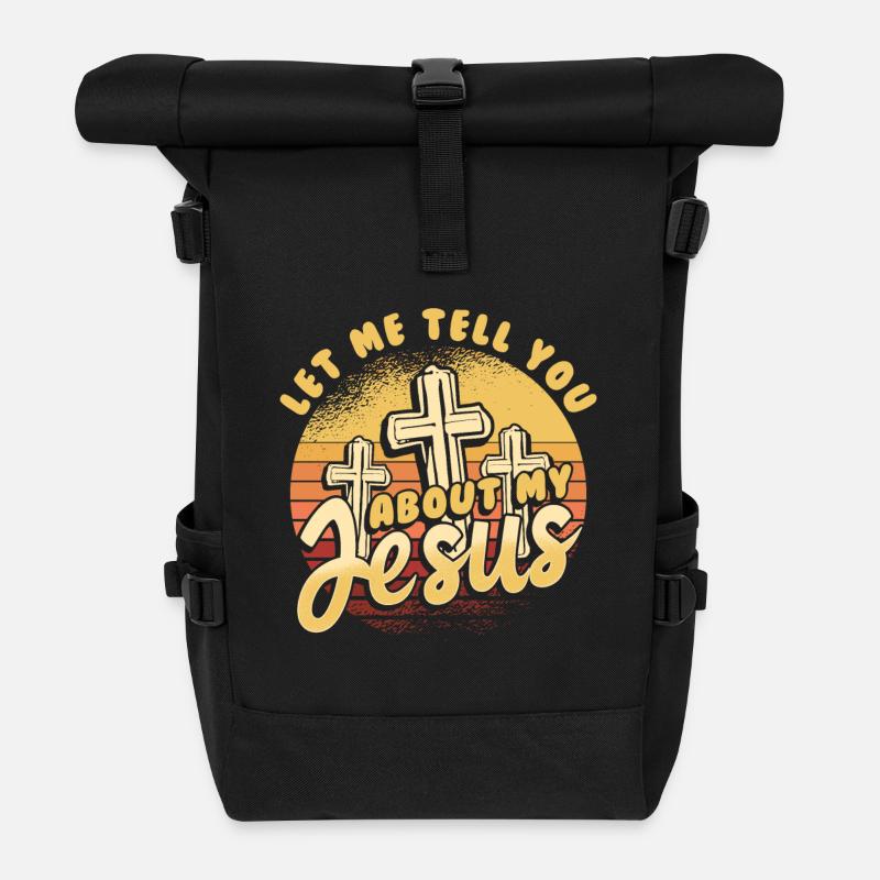 Laissez-moi vous parler de mon Jésus - Sac à dos roll top - noir