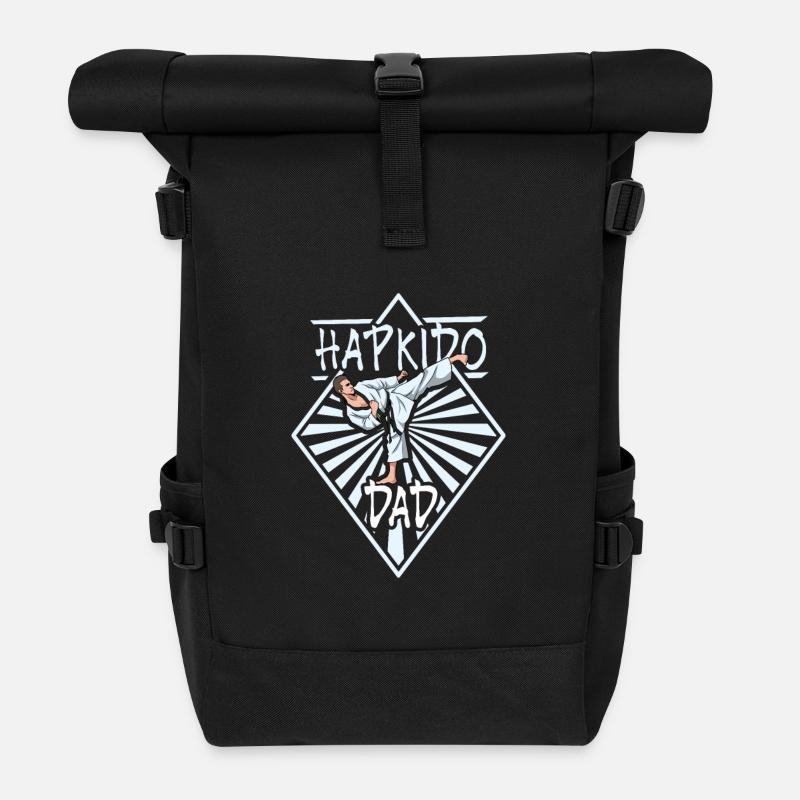 Papa Hapkido - Sac à dos roll top - noir