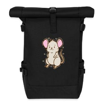 Mouse, Nature, Cheese, Pet - Roll Top Backpack - black - Front
