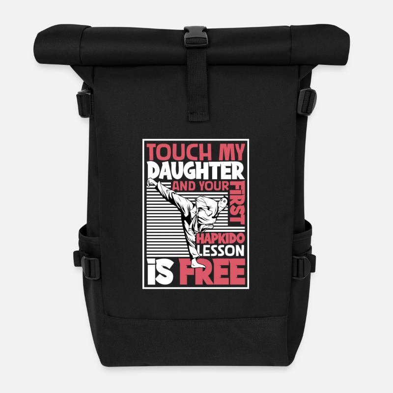 Ne touche pas à ma fille - Hapkido - Sac à dos roll top - noir