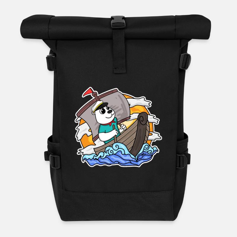 Kapitän Seemann Bär - Rolltop Rucksack - Schwarz