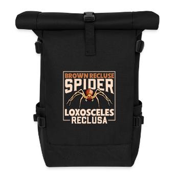 Braune Einsiedlerspinne - Rolltop Rucksack - Schwarz - Vorne