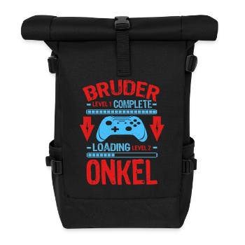 Bruder Level Complete Werdender Onkel Loading - Rolltop Rucksack - Schwarz - Vorne