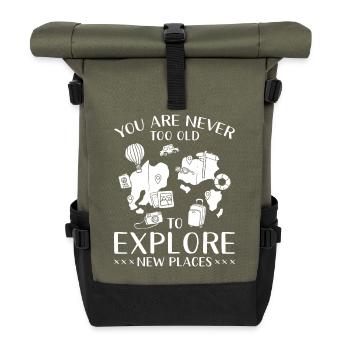 Voyage Explorez le voyage de vacances World Traveler - Sac à dos roll top - olive/noir - Devant