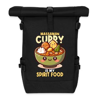 Massaman Curry Thai Food Kawaii - Roll Top Backpack - black - Front
