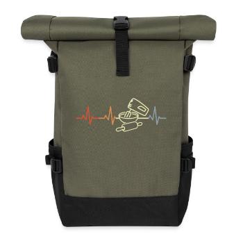Küchenhelfer Pulsschlag - Rolltop Rucksack - Olive/Schwarz - Vorne