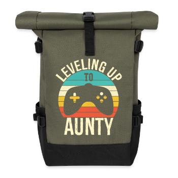 Aufsteigen zur Tante - Rolltop Rucksack - Olive/Schwarz - Vorne